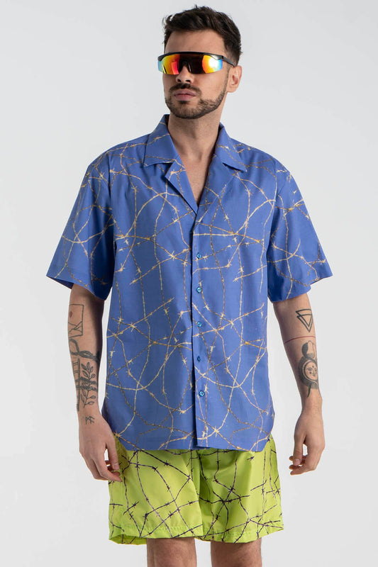 Hawaii Short Sleeve Shirt “Barbed wire”