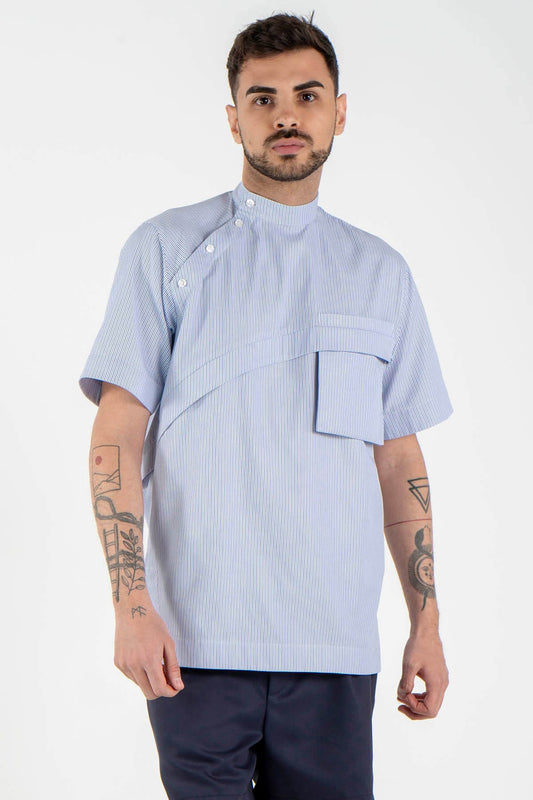 Asymmetric shirt in Blue