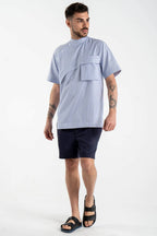 Asymmetric shirt in Blue