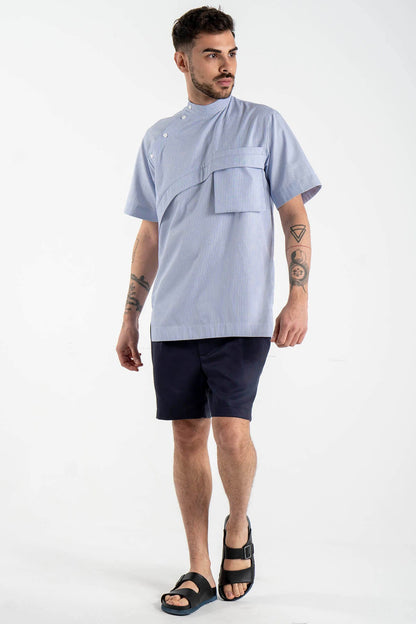 Asymmetric shirt in Blue