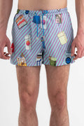 Swimming shorts with print “Cigarettes”
