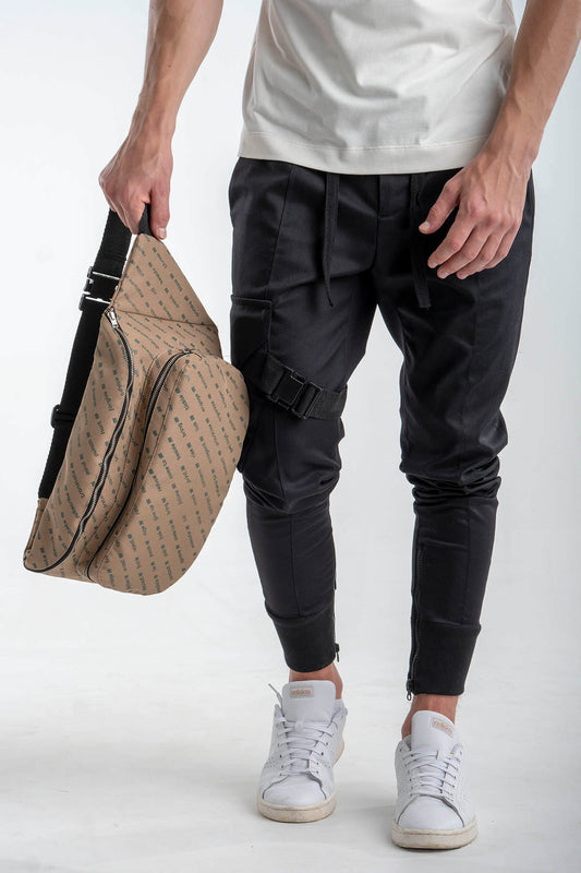 Jumbo Belt bag in Brown With all Over Print