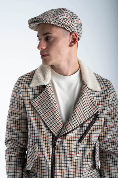 Checked Newsboy Cap