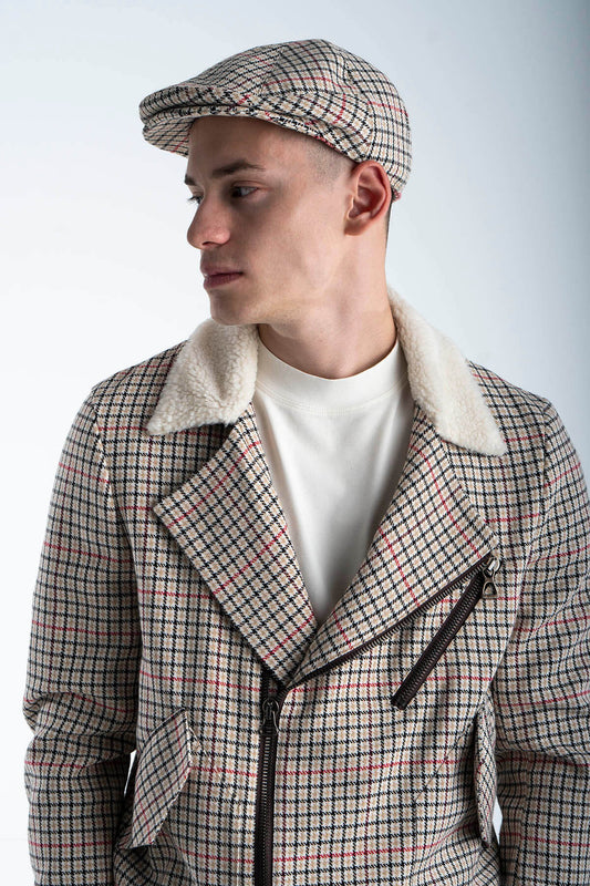 Checked Newsboy Cap