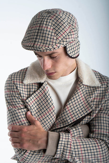 Checked Newsboy Cap