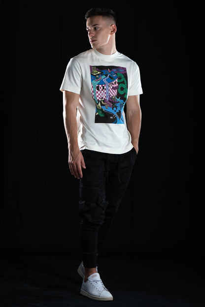 Hand painted T-shirt “Anarchism” White