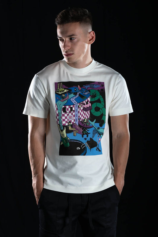 Hand painted T-shirt “Anarchism” White