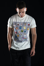 Hand painted T-shirt “Cigarettes” White