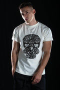 Hand painted T-shirt “Thoughts” White