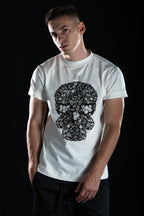 Hand painted T-shirt “Thoughts” White
