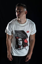 Hand painted T-shirt “Devil” White
