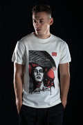 Hand painted T-shirt “Devil” White