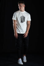 Hand painted T-shirt “Popcorn” White