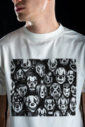 Hand painted T-shirt “Мasquerade” White