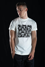 Hand painted T-shirt “Мasquerade” White