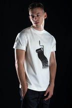 Hand Drawn T-shirt “Paint” White