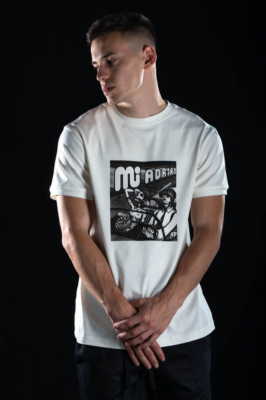 Hand painted T-shirt “Romance” White