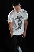Hand painted T-shirt “Guten Morgen Motherf*ckers” White