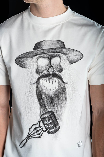 Hand painted T-shirt “Guten Morgen Motherf*ckers” White