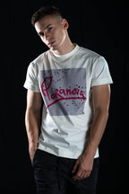 Hand painted T-shirt “Paranoia” White