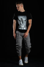Hand painted T-shirt “Follow Mi” Black