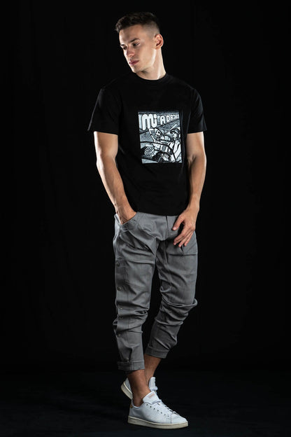 Hand painted T-shirt “Romance” Black