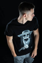 Hand painted T-shirt “Guten Morgen Motherf*ckers” Black