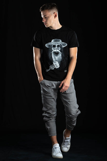 Hand painted T-shirt “Guten Morgen Motherf*ckers” Black