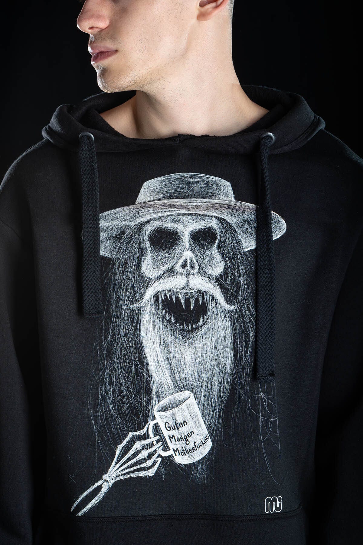 Oversized Hoodie with Print ‘Guten Morgen MotherF*cker’